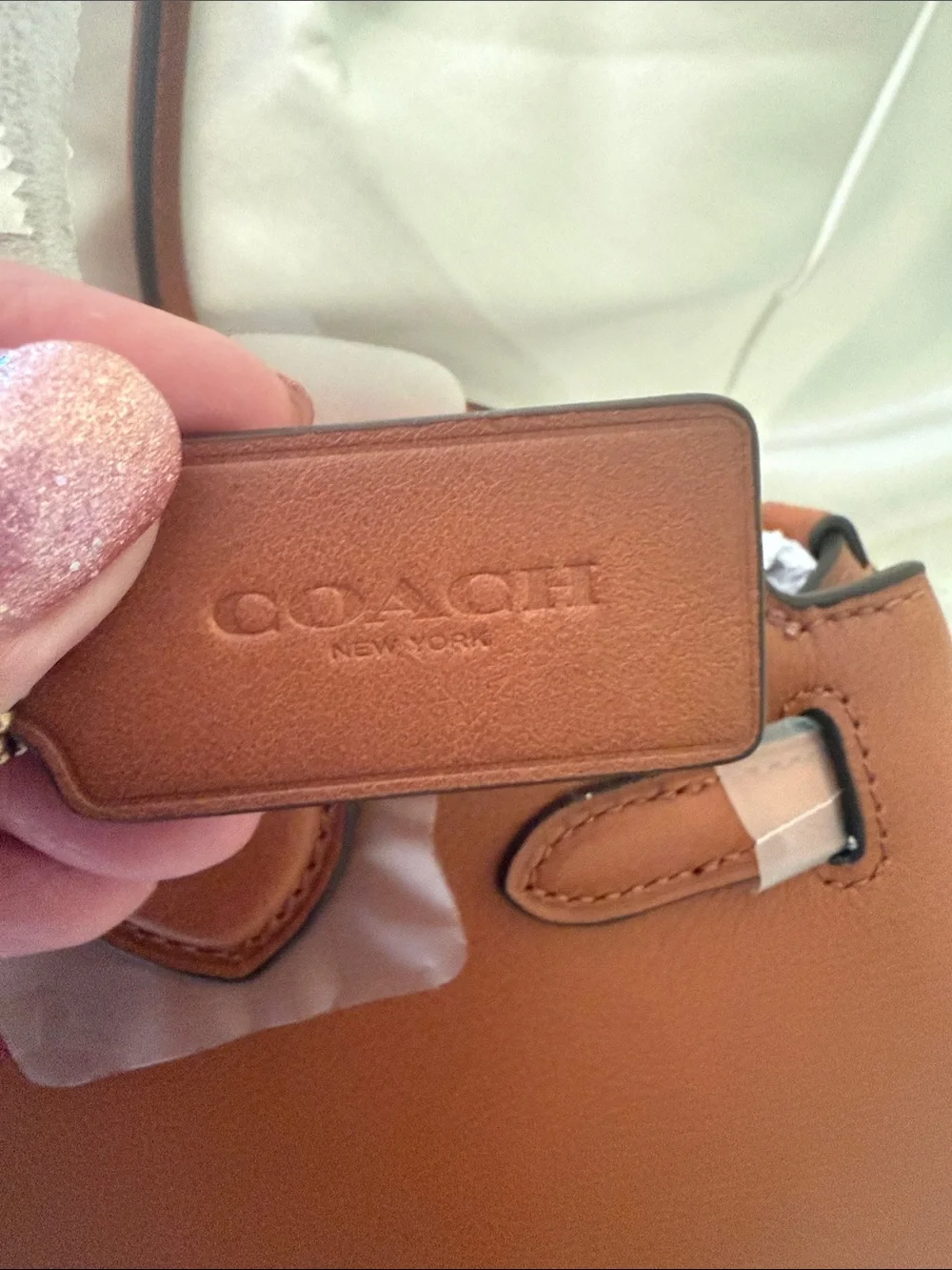 🧡Coach NWT Empire 34 Leather Shoulder Bag in Burnished Toffee